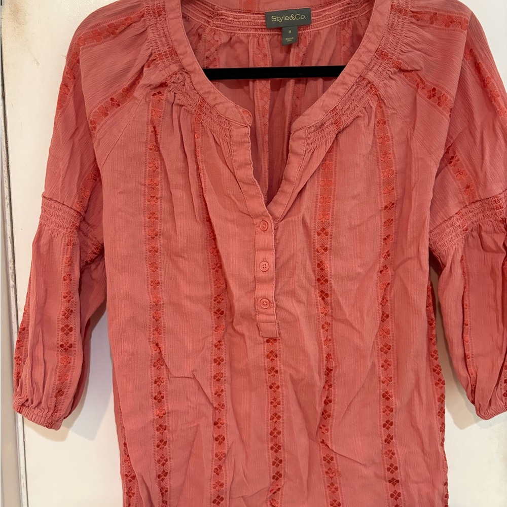 Style & Co. Women's Burnt Orange Blouse